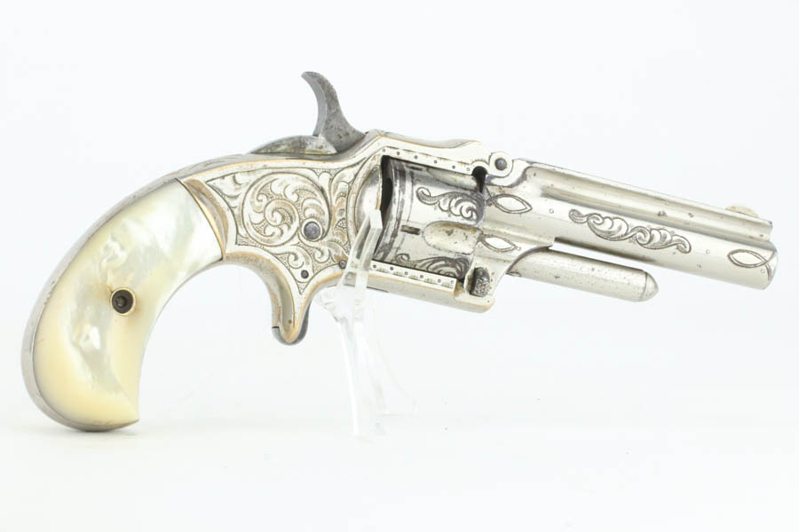 Factory-Engraved, Nickel Marlin No 32 Standard 1875 Revolver - Image 4