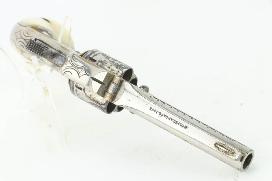 Factory-Engraved, Nickel Marlin No 32 Standard 1875 Revolver - Image 5