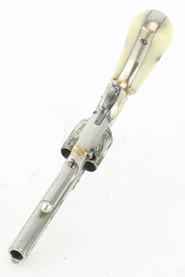 Factory-Engraved, Nickel Marlin No 32 Standard 1875 Revolver - Image 6