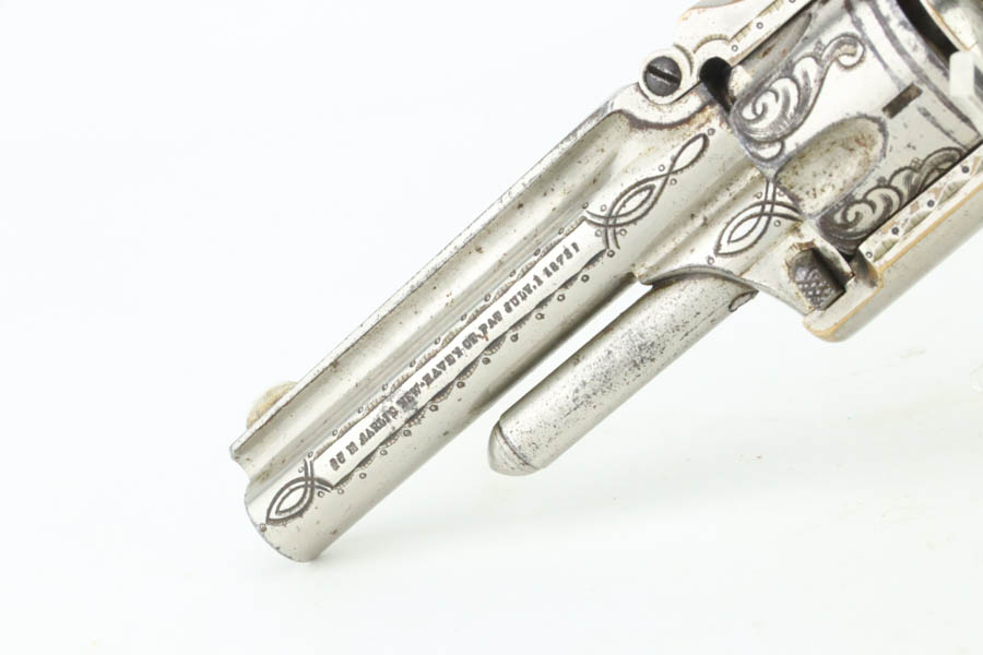 Factory-Engraved, Nickel Marlin No 32 Standard 1875 Revolver - Image 7