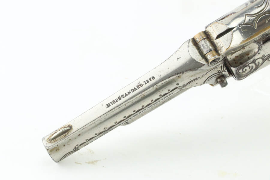 Factory-Engraved, Nickel Marlin No 32 Standard 1875 Revolver - Image 8