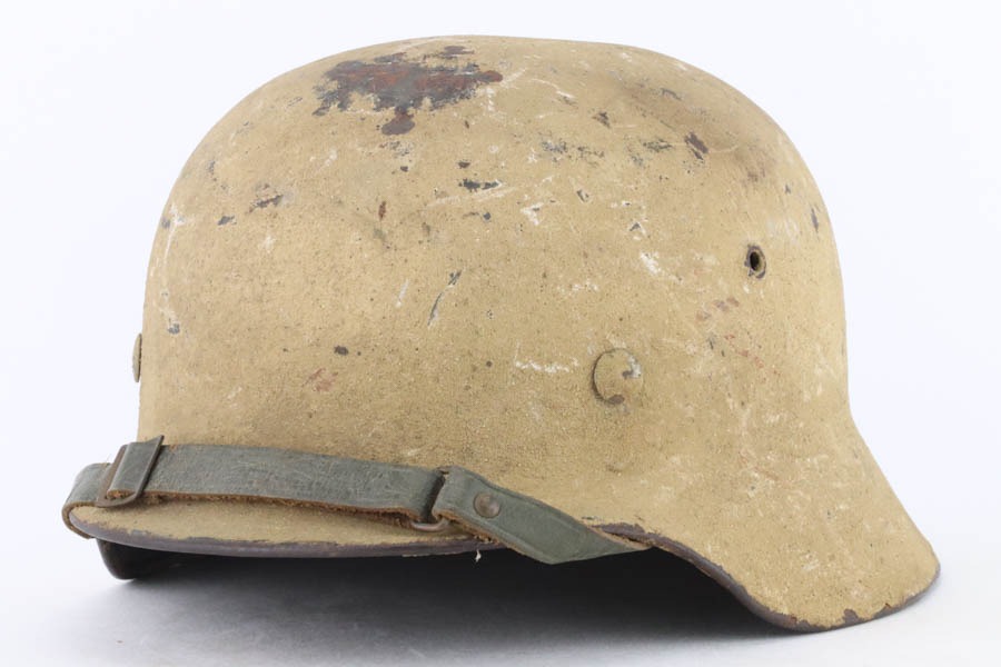 SOLD - Rare M40 Tropical Helmet - Sand Paint