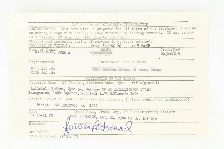 SOLD - 1966 Vietnam-Era Chicom Tokarev Type 54 Rig - With Capture Docs - Image 19