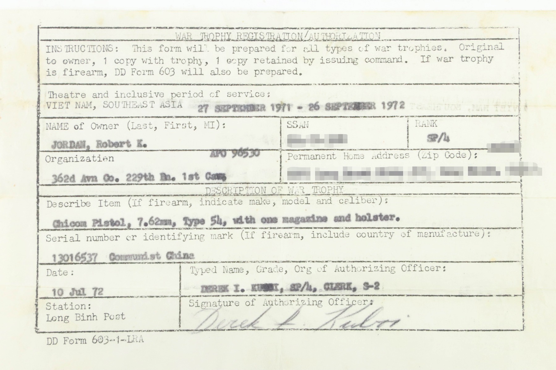 SOLD - Viet Cong Chinese Tokarev M20 Rig - With Vietnam Capture Docs - Image 17