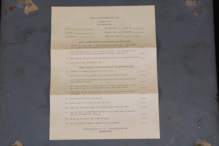 WW2 U.S. Navy Mk 14 Mod 8 40mm Bofors gun sight - Image 21